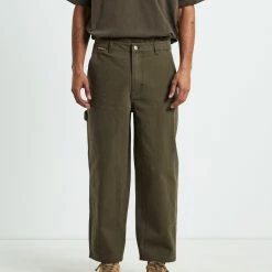 BLACK NOISE WHITE RAIN Herringbone Double Knee Pants