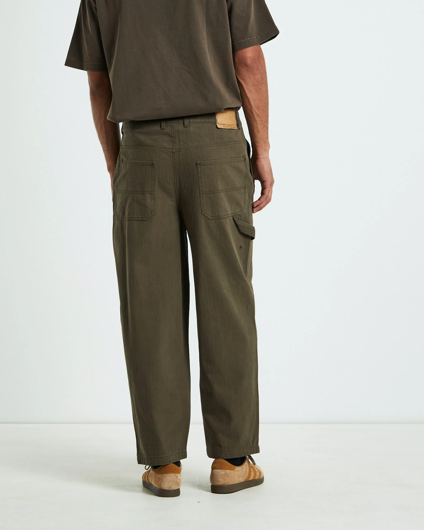 BLACK NOISE WHITE RAIN Herringbone Double Knee Pants 4 BLACK NOISE WHITE RAIN Herringbone Double Knee Pants - Image 4