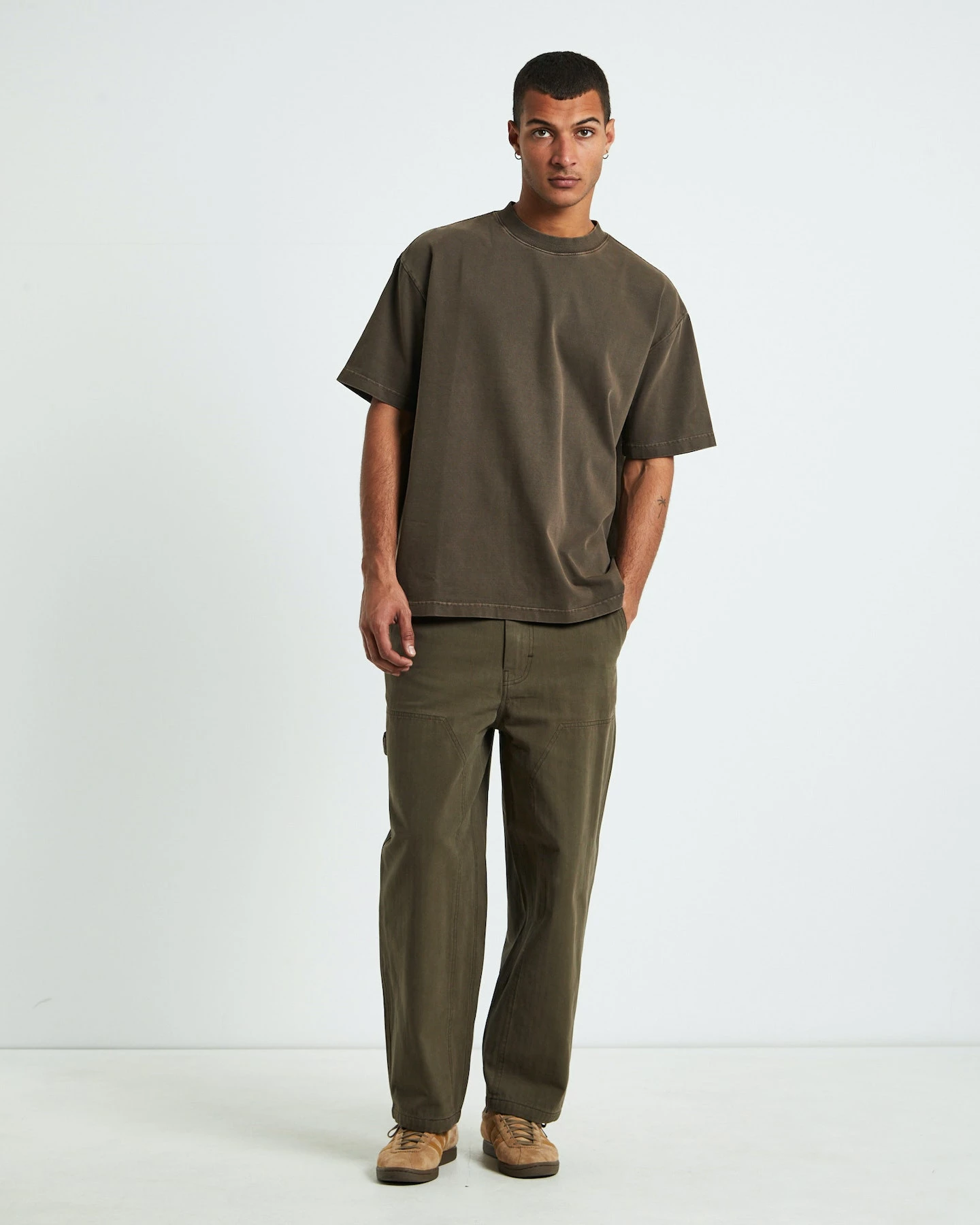 BLACK NOISE WHITE RAIN Herringbone Double Knee Pants 6 BLACK NOISE WHITE RAIN Herringbone Double Knee Pants - Image 6