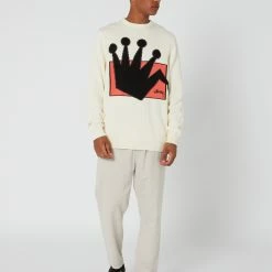 Stussy Lb Crown Knit Crew -RVCA shop NATURAL MENS CLOTHING STUSSY KNITS CARDIGANS ST036304NATURA 5