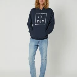 Volcom Revive Po -RVCA shop NAVY HEATHER MENS CLOTHING VOLCOM HOODIES A4102370NVH 5