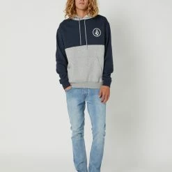 Volcom Stone Cb Po -RVCA shop NAVY HEATHER MENS CLOTHING VOLCOM HOODIES A4102374NVH 5