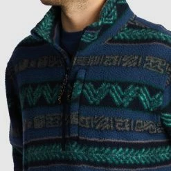 Billabong A/Div Boundary Half-Zip Mock Neck Pullover -RVCA shop NAVY MENS CLOTHING BILLABONG JUMPERS ABYFT00231 NVY 4