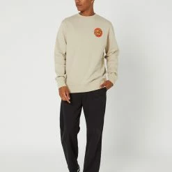 Santa Cruz Classic Dot Chest Sweater -RVCA shop NICKLE MENS CLOTHING SANTA CRUZ JUMPERS HOODIES SM123 CR01NICKLE 5