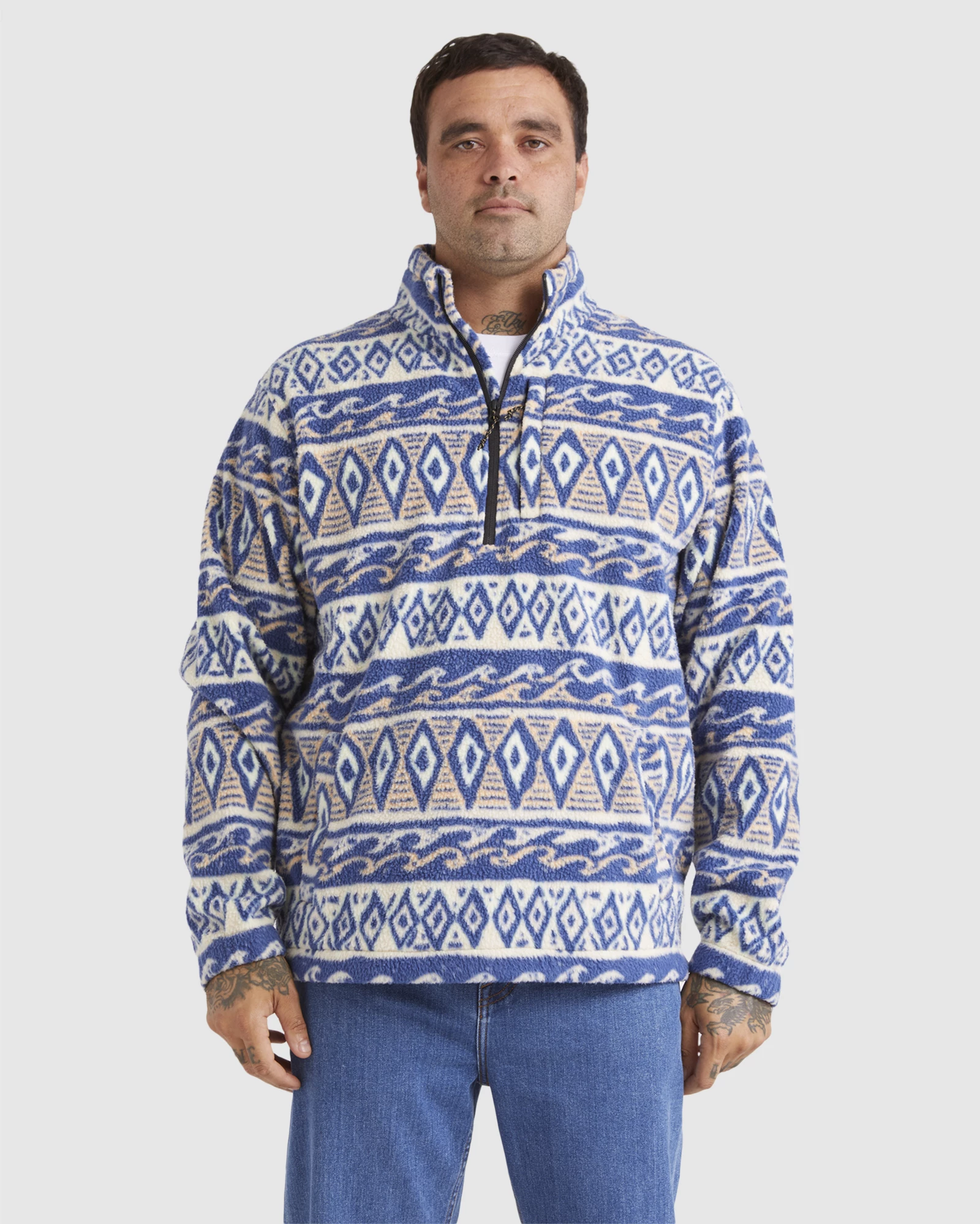 Billabong A/Div Waves Boundary Mock Neck Pullover 1 Billabong A/Div Waves Boundary Mock Neck Pullover