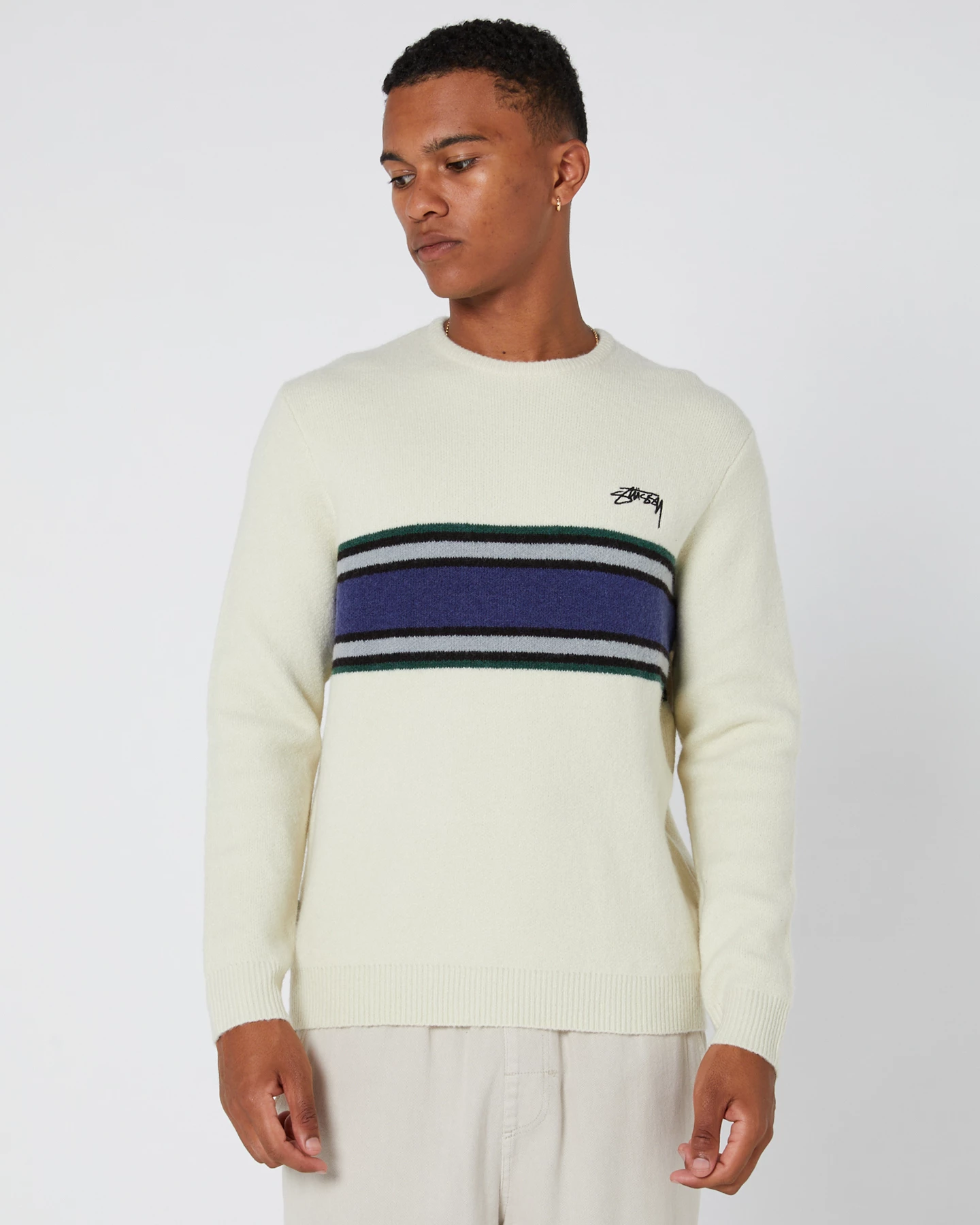 Stussy Stripe Knit Crew 1 Stussy Stripe Knit Crew