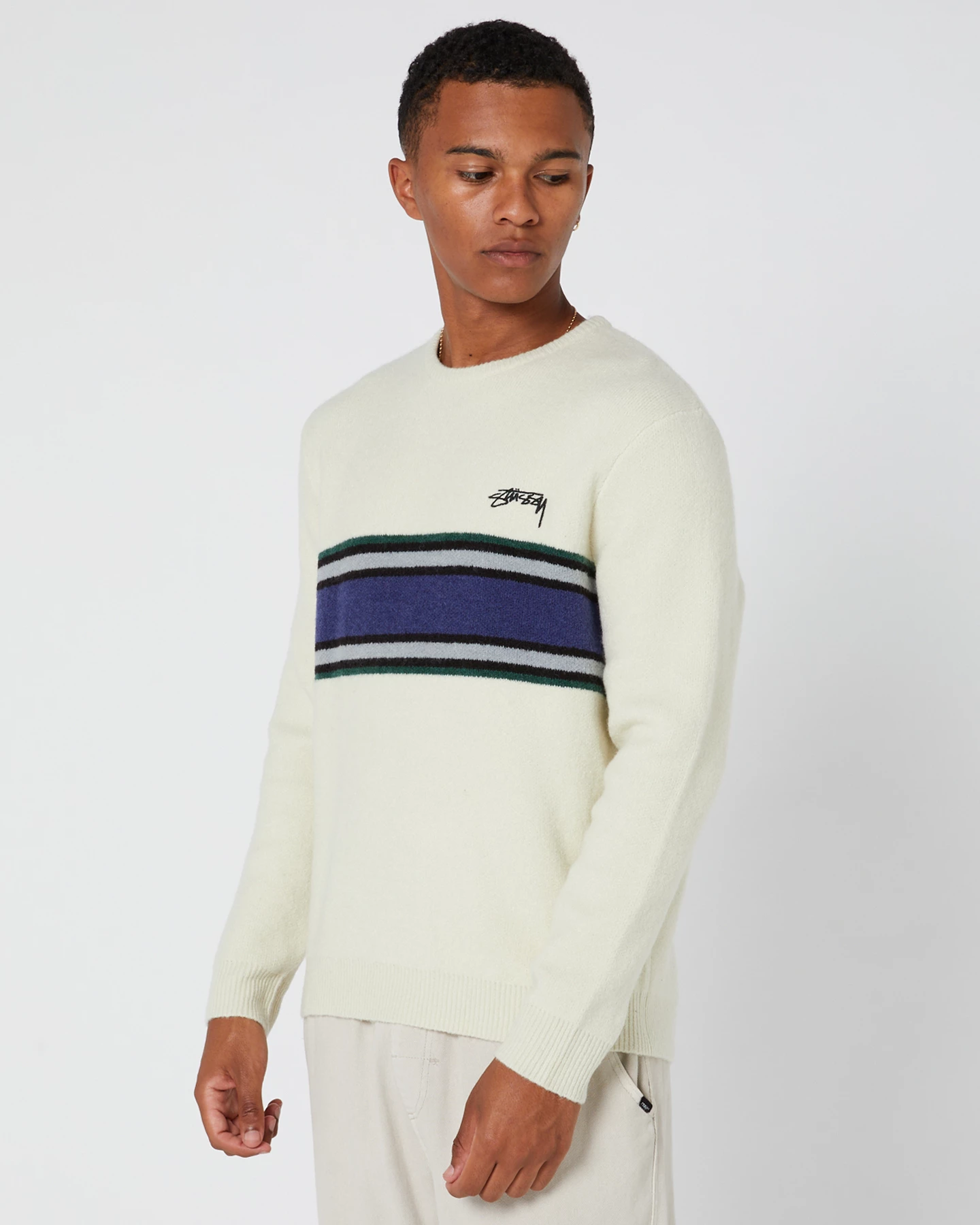 Stussy Stripe Knit Crew 2 Stussy Stripe Knit Crew - Image 2