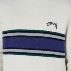 Stussy Stripe Knit Crew 8 Stussy Stripe Knit Crew -RVCA shop OATMEAL MENS CLOTHING STUSSY KNITS CARDIGANS ST037301OATMEA 4