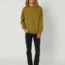 Volcom Vologo Crew -RVCA shop OLD MILL MENS CLOTHING VOLCOM JUMPERS A4602375OLM 5