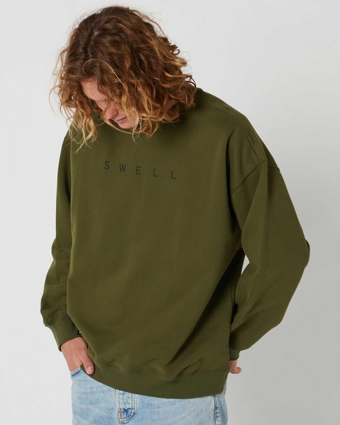 Swell Lineup Crew Olive 2 Swell Lineup Crew Olive - Image 2