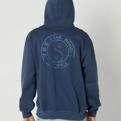 Town And Country Og Emb Pop Hood -RVCA shop PACIFIC MENS CLOTHING TOWN AND COUNTRY HOODIES TC233FLM01PFC 3