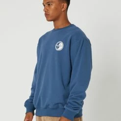 Town And Country Iconic Checker Crew -RVCA shop PACIFIC MENS CLOTHING TOWN AND COUNTRY JUMPERS TC231FLM04PFC 3