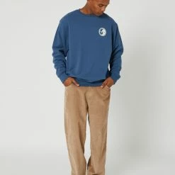 Town And Country Iconic Checker Crew -RVCA shop PACIFIC MENS CLOTHING TOWN AND COUNTRY JUMPERS TC231FLM04PFC 5