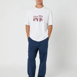 Worship Core Pants -RVCA shop PETROL BLUE MENS CLOTHING WORSHIP PANTS WORS22 401EPBL 5