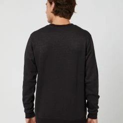 DEPACTUS Balance Non Toxic Fleece Crew -RVCA shop PHANTOM MENS CLOTHING DEPACTUS SWEATS D5213443PHNTM 3