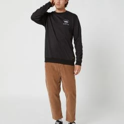 DEPACTUS Balance Non Toxic Fleece Crew -RVCA shop PHANTOM MENS CLOTHING DEPACTUS SWEATS D5213443PHNTM 5