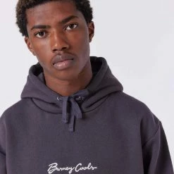 Barney Cools Logo Hood -RVCA shop PIGMENT BLACK MENS CLOTHING BARNEY COOLS HOODIES 410 Q123 XS 4