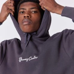 Barney Cools Logo Hood -RVCA shop PIGMENT BLACK MENS CLOTHING BARNEY COOLS HOODIES 410 Q123 XS 5