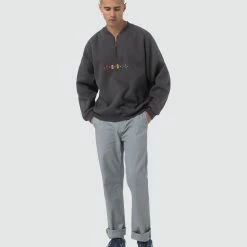 Barney Cools Athletique Sweatshirt Pigment Black 11 Barney Cools Athletique Sweatshirt Pigment Black -RVCA shop PIGMENT BLACK MENS CLOTHING BARNEY COOLS SWEATS 430 Q222 XS 6