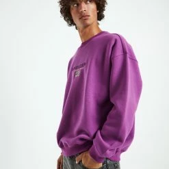 SPENCER PROJECT International Crew Neck 9 SPENCER PROJECT International Crew Neck -RVCA shop PURPLE MENS CLOTHING SPENCER PROJECT JUMPERS 52428600026 4