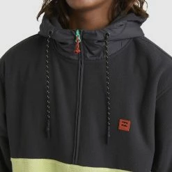 Billabong A/Div Boundary Hooded Half-Zip Pullover -RVCA shop RAVEN MENS CLOTHING BILLABONG JUMPERS ABYFT00317 RAV 4