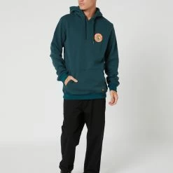DEPACTUS Glory Fleece Hood -RVCA shop SEA MOSS MENS CLOTHING DEPACTUS HOODIES SWEATS D5231442SEAMS 5