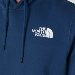 The North Face Mens Box Nse Pullover Hoodie -RVCA shop SHADY BLUE TNF BLACK MENS CLOTHING THE NORTH FACE HOODIES NF0A7UNSMPF 4
