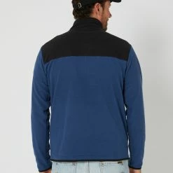 The North Face Mens Tka Glacier Full Zip Jacket -RVCA shop SHADY BLUE TNF BLACK MENS CLOTHING THE NORTH FACE JUMPERS NF0A4AJCMPF 3