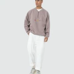 Barney Cools Athletique Sweatshirt Smoke -RVCA shop SMOKE MENS CLOTHING BARNEY COOLS SWEATS 431 Q222 XS 4