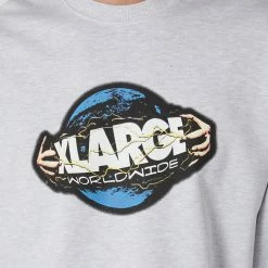 XLARGE Digital Earth Crewneck -RVCA shop SNOW MARLE MENS CLOTHING XLARGE JUMPERS XL035201WSHBLK 4
