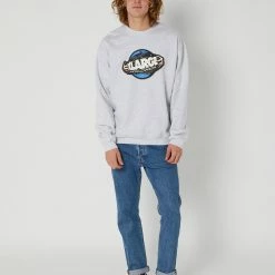 XLARGE Digital Earth Crewneck -RVCA shop SNOW MARLE MENS CLOTHING XLARGE JUMPERS XL035201WSHBLK 5