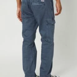 Rollas Ezy Trade Cargo 8 Rollas Ezy Trade Cargo -RVCA shop STEEL BLUE MENS CLOTHING ROLLAS PANTS S32P021523 4