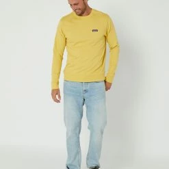 Patagonia Regenerative Organic Certified Cotton Crewneck Sweatshirt -RVCA shop SURFBOARD YELLOW MENS CLOTHING PATAGONIA JUMPERS 26346 SUYE XS 5