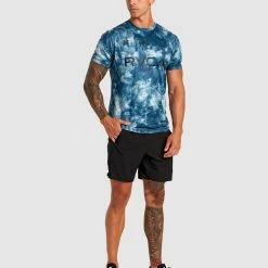 Vent Rvca Badge Ss -RVCA shop TEAL TIE DYE MENS CLOTHING RVCA SPORTSWEAR AVYKT00302 BRR6 6
