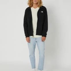 The North Face Tka Glacier Full Zip Mens Jacket -RVCA shop TNF BLACK MENS CLOTHING THE NORTH FACE JUMPERS NF0A4AJCJK3 5