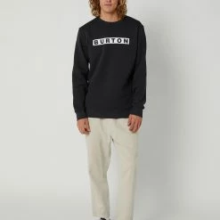 Burton Vault Mens Crewneck Sweatshirt 9 Burton Vault Mens Crewneck Sweatshirt -RVCA shop TRUE BLACK MENS CLOTHING BURTON JUMPERS 20371106001 5