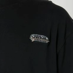 The Critical Slide Society Throwbacks Crew -RVCA shop VINTAGE BLACK MENS CLOTHING THE CRITICAL SLIDE SOCIETY JUMPERS FC2311VBK 4