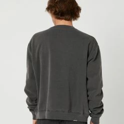 The People VS Nocturnal Mens Crew 7 The People VS Nocturnal Mens Crew -RVCA shop VINTAGE BLACK MENS CLOTHING THE PEOPLE VS SWEATS AW22M405VBLK 3