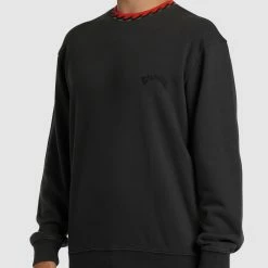 Billabong Re-Issue Crew 8 Billabong Re-Issue Crew -RVCA shop WASHED BLACK MENS CLOTHING BILLABONG JUMPERS ABYFT00370 WAA 4