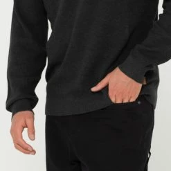 Rusty Cradle Lightweight Crew Knit -RVCA shop WASHED BLACK MENS CLOTHING RUSTY KNITS CARDIGANS W23 CKM0351 WBA 1S 4