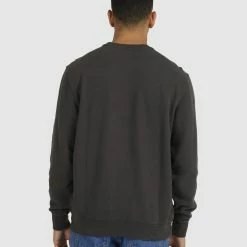 RVCA Pretty Sharp Crew 7 RVCA Pretty Sharp Crew -RVCA shop WASHED BLACK MENS CLOTHING RVCA JUMPERS UVYFT00175 WAA 3