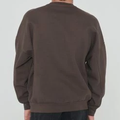 Dr. Denim Justus Sweatshirt -RVCA shop WASHED CHOCOLATE MENS CLOTHING DR DENIM JUMPERS 2221109613002 3