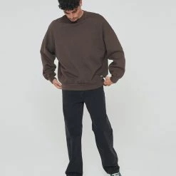 Dr. Denim Justus Sweatshirt -RVCA shop WASHED CHOCOLATE MENS CLOTHING DR DENIM JUMPERS 2221109613002 5