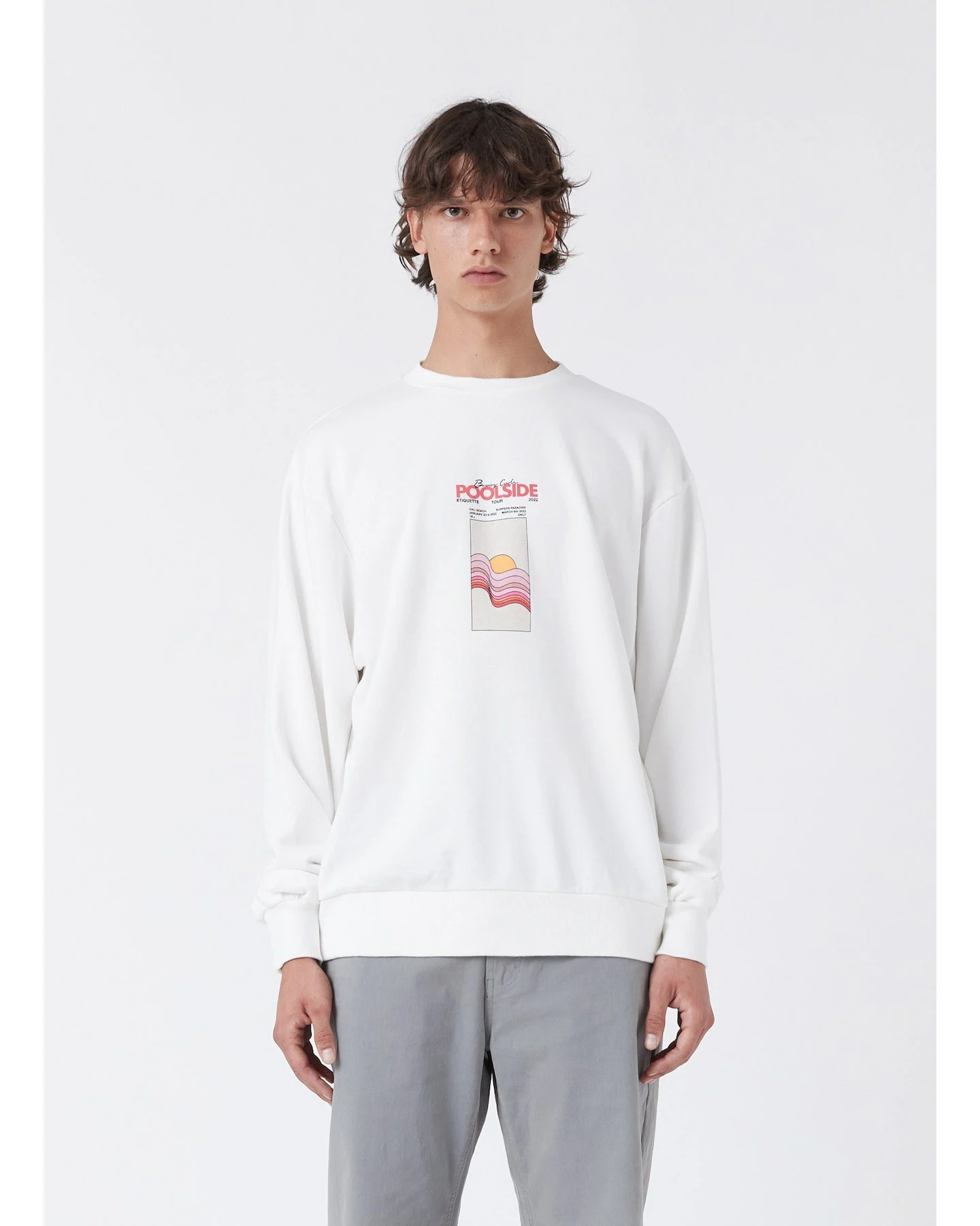 Barney Cools Tour Crew Sweatshirt Off White 1 Barney Cools Tour Crew Sweatshirt Off White