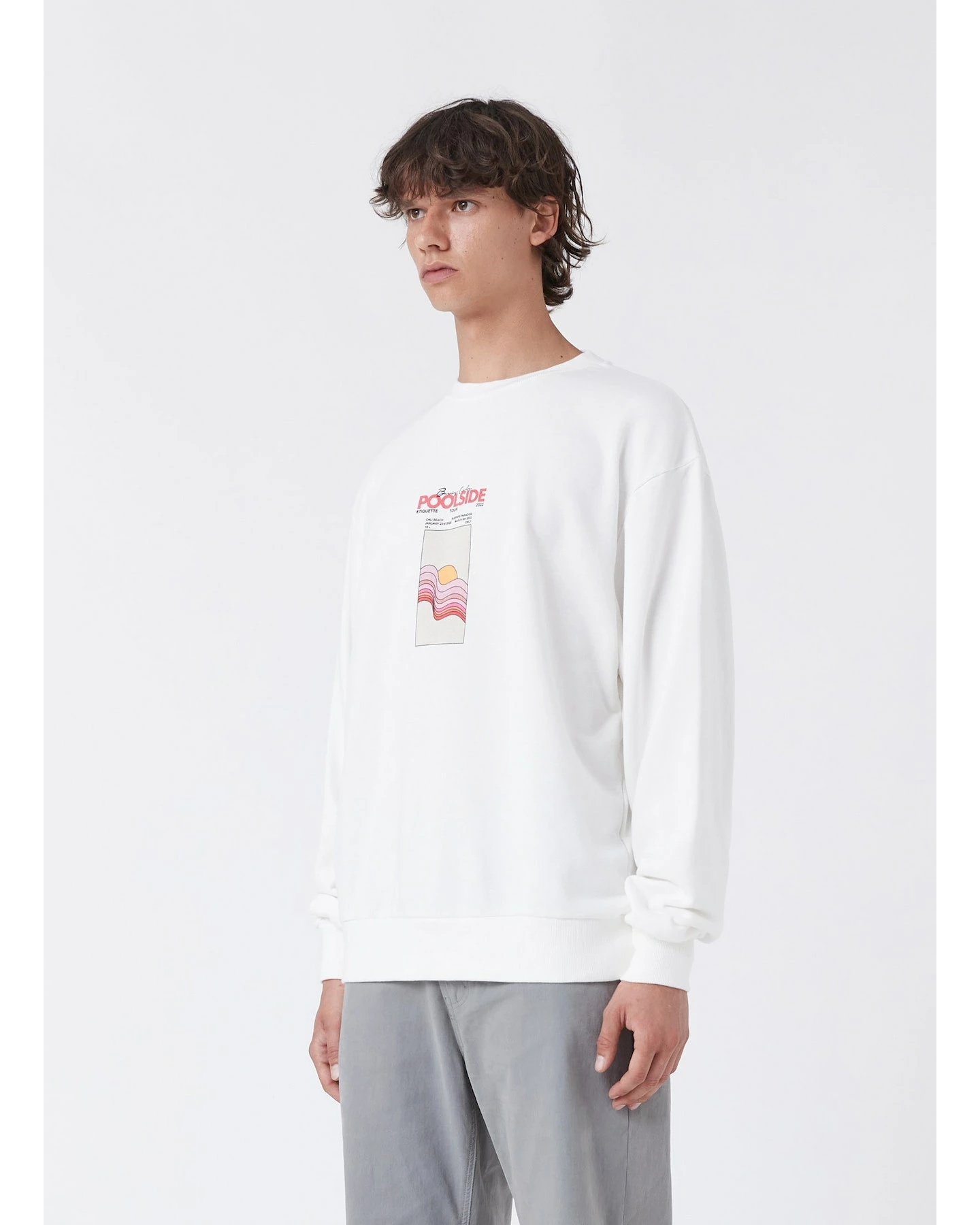 Barney Cools Tour Crew Sweatshirt Off White 2 Barney Cools Tour Crew Sweatshirt Off White - Image 2