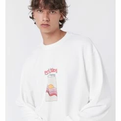 Barney Cools Tour Crew Sweatshirt Off White 9 Barney Cools Tour Crew Sweatshirt Off White -RVCA shop WHITE MENS CLOTHING BARNEY COOLS JUMPERS 401S Q123 XS 4