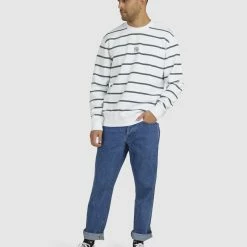 Rvca Streets Crew -RVCA shop WHITE MENS CLOTHING RVCA JUMPERS UVYFT00173 WHT 5