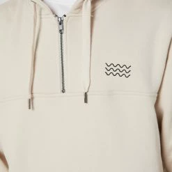 Swell Unite 1/4 Zip Fleece Hood -RVCA shop WHITE SAND MENS CLOTHING SWELL HOODIES SWEATS S5213445WHTSN 4