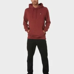 Volcom Foreman Mens Pullover Fleece -RVCA shop WINE HEATHER MENS CLOTHING VOLCOM HOODIES SWEATS A4101919WNE 5
